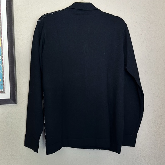 Claiborne Merino Wool Sweater with Zip-up V-Neck Collar, Men’s Medium - Picture 2 of 8